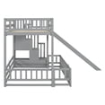 thumbnail image 4 of Euroco Twin over Full Bunk Bed with Storage Shelves and Staircase for Kids Room, Gray, 4 of 25