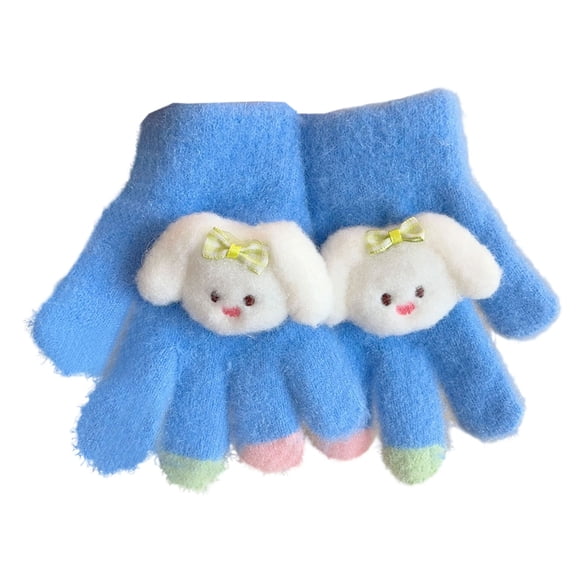 KyCheLot Boys' Girls' Winter Gloves Elastic Full Finger Fleece Gloves Kids Cute Thicken Warm Gloves