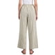 thumbnail image 3 of Pantalones de rayas de tiro alto y pierna ancha de algodón sueltos para mujer INSPIRE CHIC L Beige, 3 of 6