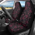 thumbnail image 2 of FOR U DESIGNS Heart Leopard Pattern Car Seat Covers Breathable Car Seat Cover Protector Set for Front Seat, 2 PCS Stretchy Auto Interior Covers Fit for SUV, Truck, Van, 2 of 7