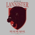 thumbnail image 2 of Women's Game of Thrones House Lannister Lion Crest  Graphic Tee Athletic Heather Large, 2 of 4