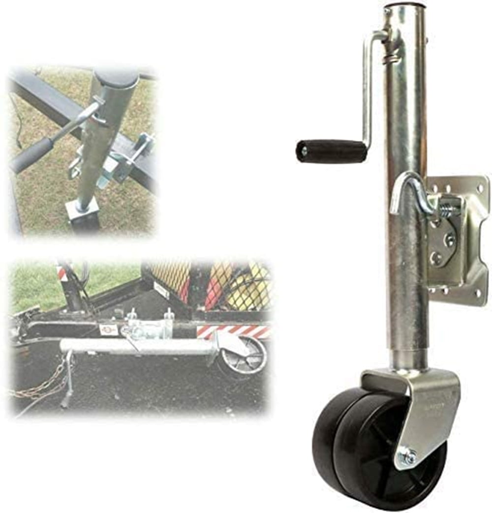 Nisorpa Swivel Trailer Jack Dual Wheel 2000 Lbs Capacity SwingBack