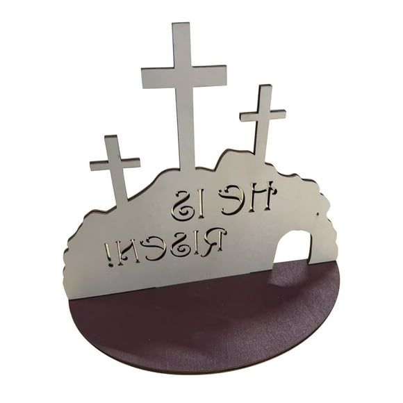 Lksixu Easter Decorations Empty Tomb He Is Risen Religious Easter Scene Decor Easter Resurrection Scene Easter Ornaments Spring Decor for Party Holiday
