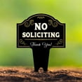 thumbnail image 5 of No Soliciting Yard Sign with Metal Stakes, Outdoor Sign for House, Home, Front Door, Business, Lawn, Garden Decor (8 INCHES), 5 of 10