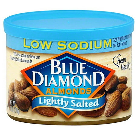 Blue Diamond Lightly Salted Almonds, 6 oz (Pack of 12) - Walmart.com