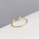thumbnail image 4 of Minnieouse Anillo abierto Daisy Bee anillos de dedo de moda resistente oro impermeable tamaño pequeño joyería mujer regalo adulto Festival Ropa, zapatos y accesorios Miscelánea Minnieouse AP016724-00, 4 of 6