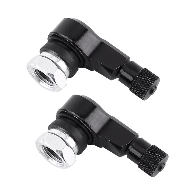 Válvulas de neumáticos, 2 unidades de 11,3 mm universal para ruedas de motocicleta, vástagos de válvulas de 90 grados, Azul, default Amonsee No