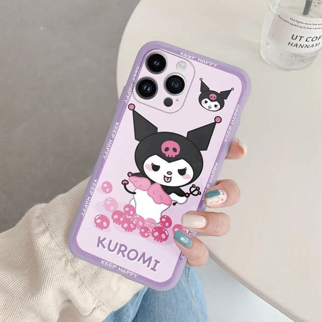 Phone Case for For Apple iphone 14 Pro Max 14 Plus Girls Anti-drop Cartoon Cinnamoroll Kuromi Hello Kitty Silicone Siling Cover ZR