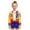 Orange, variant on Pop Idol Halloween Costume, Suit with Orange Blue Long Sleeve Top and Shorts, Cosplay Outfit for Anime Singer Birthday Party