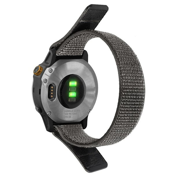 Correa de nailon para reloj Garmin Fenix 7/6 Pro/5/5 Plus (22 mm gris) Tmvgtek Componentes de la computadora