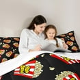thumbnail image 4 of jejeloiu Movie Popcorn 7-Piece Twin Bedding Sets,Movie Theater Bedding Comforter Set,Red Yellow Black Sheet Sets For Boys Kids,Ultra Soft Home Decor Reversible, 4 of 8