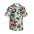 thumbnail image 2 of Cute Christmas Dachshunds Hawaiian Shirts For Men, Summer Short-Sleeve Relaxed-Fit Button-Down Shirts Medium, 2 of 9