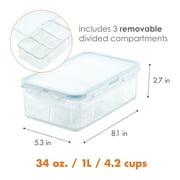 LOCKnLOCK 34-Ounce Purely Better Rectangular Food Storage Container with Divider