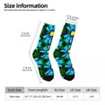 thumbnail image 5 of Blue Daisy Socks Winter Beautiful Flower Print Stockings Vintage Women Men Comfortable Soc, 5 of 7