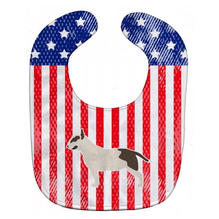 USA Patriotic Bull Terrier Baby Bib