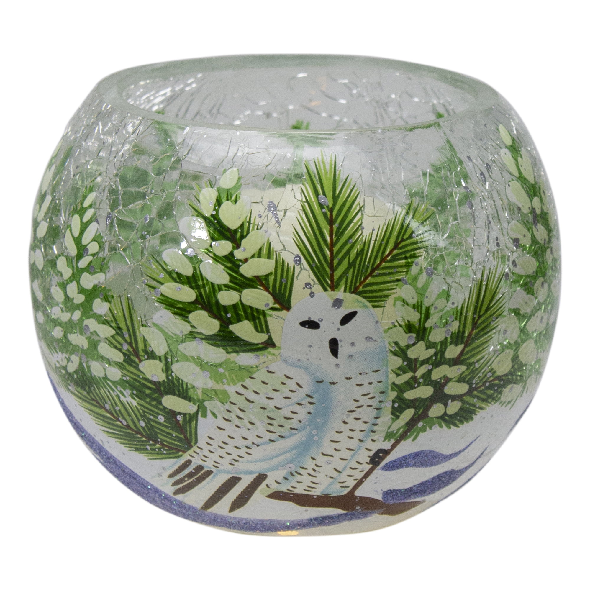Northlight 3 Hand Painted Christmas Pine Trees Flameless Glass Christmas Candle Holder Northlight 3 Hand Painted Christmas Pine Trees Flameless Glass Christmas Candle Holder