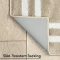 thumbnail image 3 of Washable Skid-Resistant Runner Rug, Border, Beige and White, 30 " x 120", 3 of 9