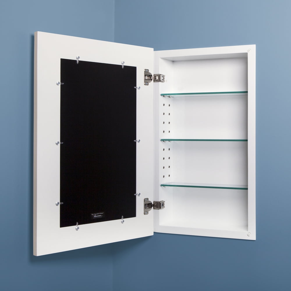 14x24 White Picture Frame Medicine Cabinet A Recessed Concealed That You Decorate Yourself Available In Black Espresso