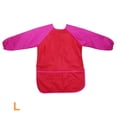 thumbnail image 1 of Delantal impermeable de manga larga para niños, arte para niños, pintura, cocinero, bata de alimentación, L, rojo kenally HA5522-13B, 1 of 6