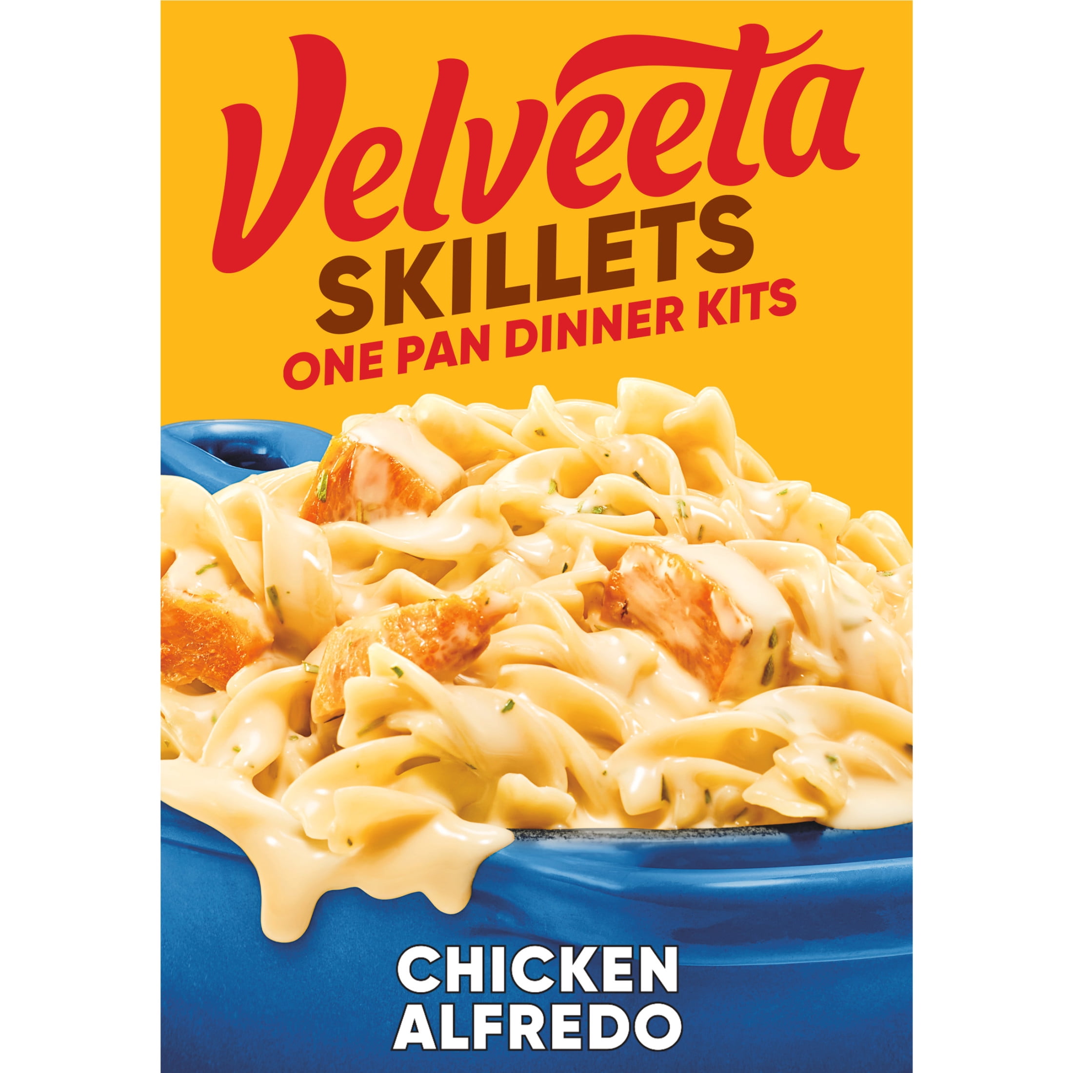 (6 pack) Velveeta Skillets Chicken Alfredo One Pan Dinner Kit, 12.5 oz Box