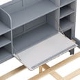 thumbnail image 7 of Multi-functional Full Size Bed Frame with 4 Under-bed Portable Storage Drawers and Multi-tier Bedside Storage Shelves, Grey, 7 of 7