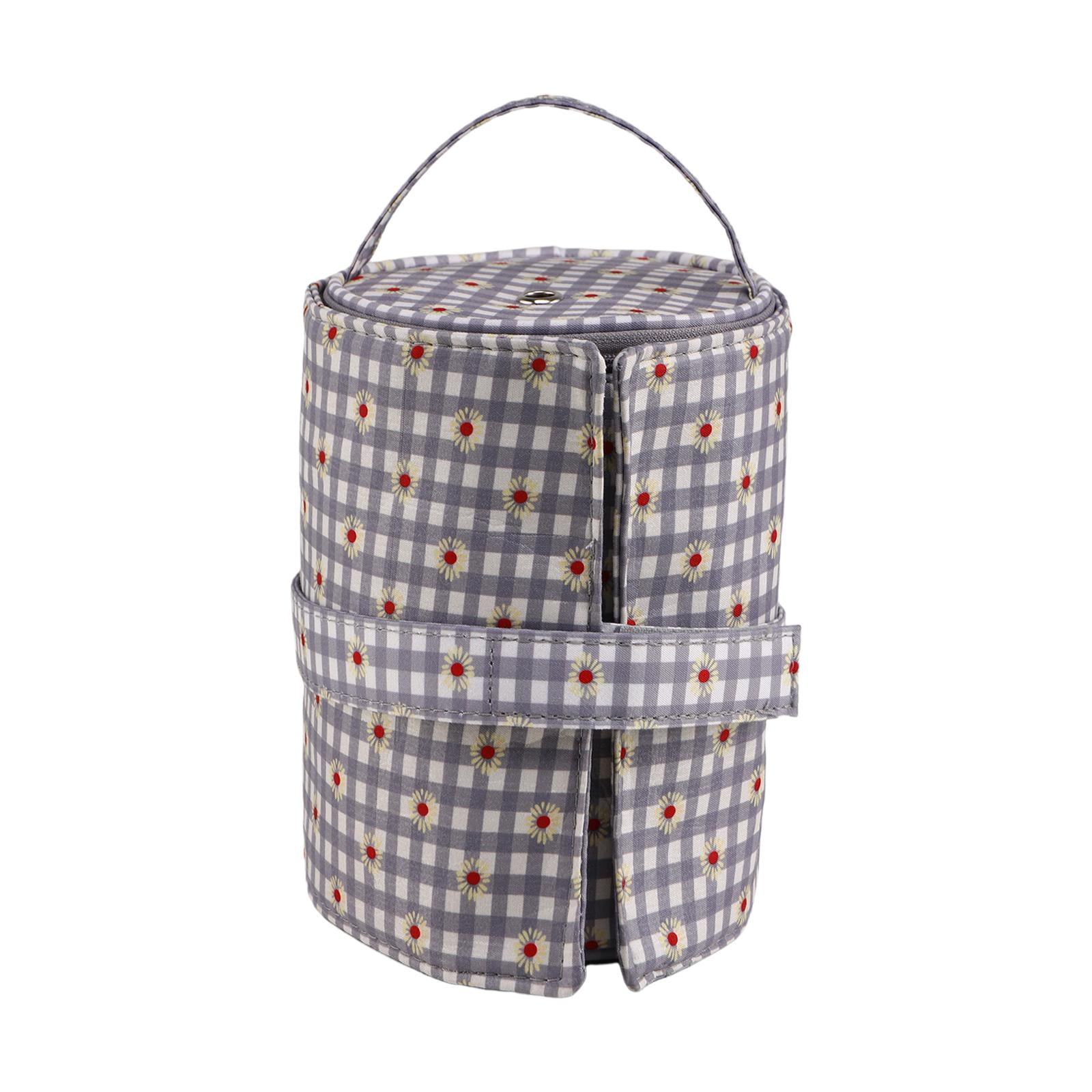 Yarn Storage Tote,Yarn Storage Tote Bag Knitting Crochet Organizer,Detachable Yarn Dispenser Thread Holder case Tote,Portable Storage Bag Yarns Projects Carrying Case,Knitting Crochet Gray