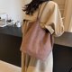 thumbnail image 3 of Bolso Mano Hombro Ante Sintético Slouchy Mujer Sólido para El (Café), 3 of 9