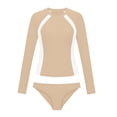 thumbnail image 6 of FSYBOA Girls Swim Shirts & Rashguards, 2 Piece Summer Long Sleeve Casual Kids Bathing Suits&nbsp; Khaki Size 9-10T, 6 of 6