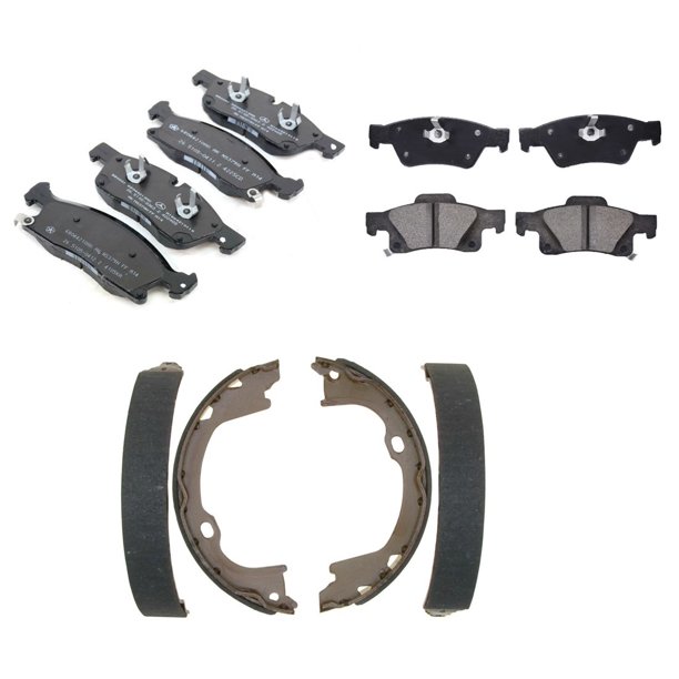 Genuine OEM Front & Rear Brake Pad Set with Hardware & Acoustic Sensors