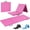Pink, variant on Tri Fold Folding Exercise Mat with Carrying Handles, 1.5" Thick Foldable Gym Mat, Foam Workout Mat for Gymnastics, Yoga, MMA, Core Workouts, Stretching, Multiple Colors
