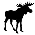 thumbnail image 2 of Black Moose Silhouette Wall Decal Sticker by Wallmonkeys Peel and Stick Graphic (18 in H x 17 in W) WM23950, 2 of 4