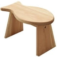 thumbnail image 1 of Miangastore Fish Shaped Step Stool Kitchen Bathroom Bedroom Wooden Foot Resting Stool, 1 of 8