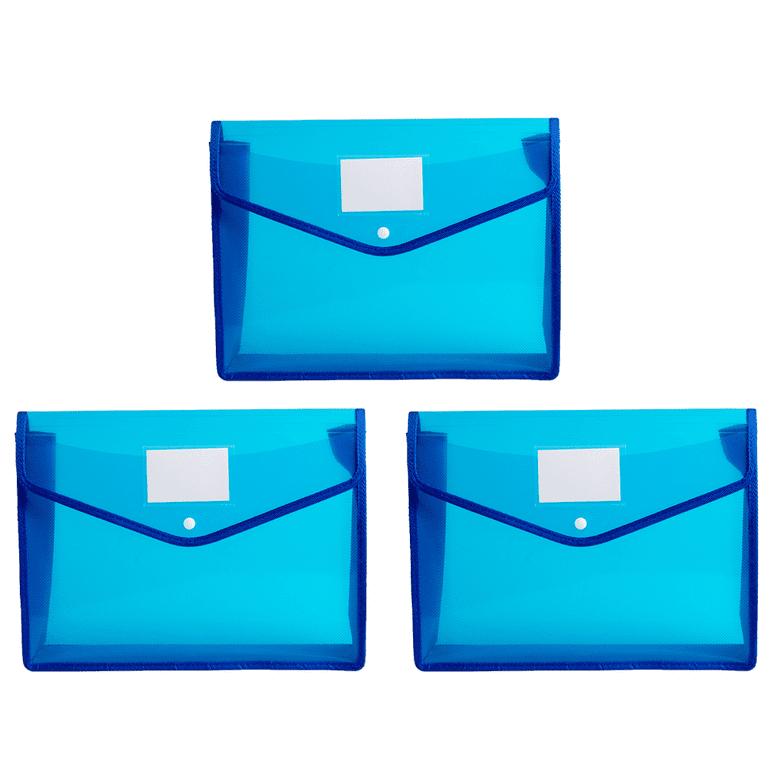 Erikrauz Premium A4/Legal Heavy Duty Button Document Folder Bag, Decent  Look Envelope Folder Storage Case, Snap Button Organizer, My Clear Plastic