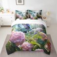 thumbnail image 2 of YST 7 Pcs 3D Hummingbird Bed In A Bag Pink Hydrangea Comforter Set King Rustic Floral Animal Bedding Sets Nature theme Sheet Set with Comforter All Season,Soft, 2 of 5