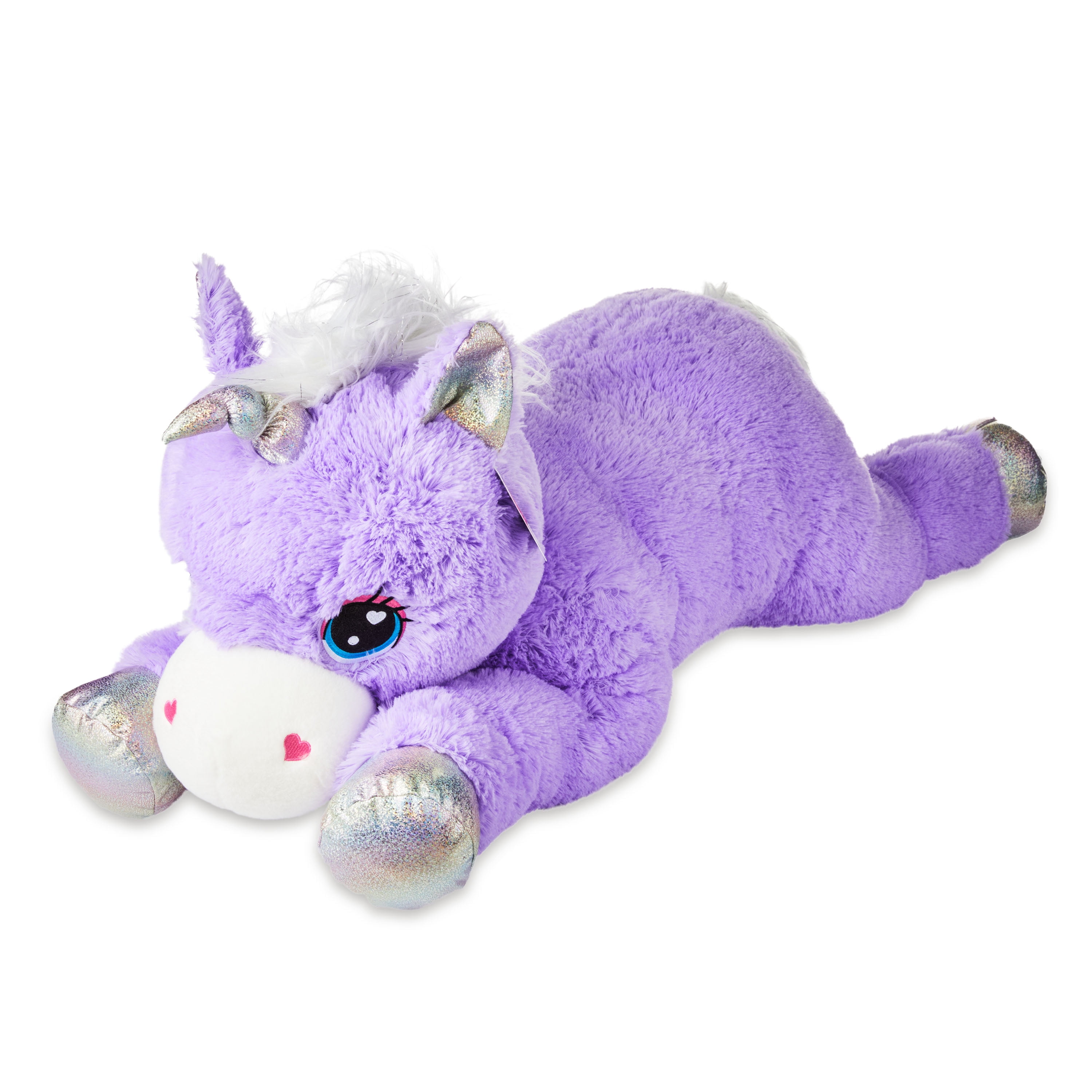 Pillow Pet Plush Purple Unicorn Stuffed Animal 13”x16” Washable Cuddly All  Ages