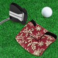 thumbnail image 5 of Haosy Snowflakes and Pine Branches Golf Mallet Putter Cover Strong Magnetic Leather Golf Club Headcover Closure, 5 of 7