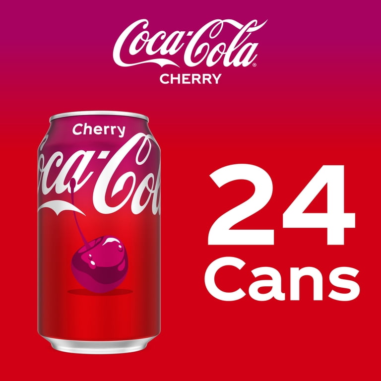 Coca-Cola Cherry Soda Pop Cans, 12 fl oz, 24 Pack - Walmart.com