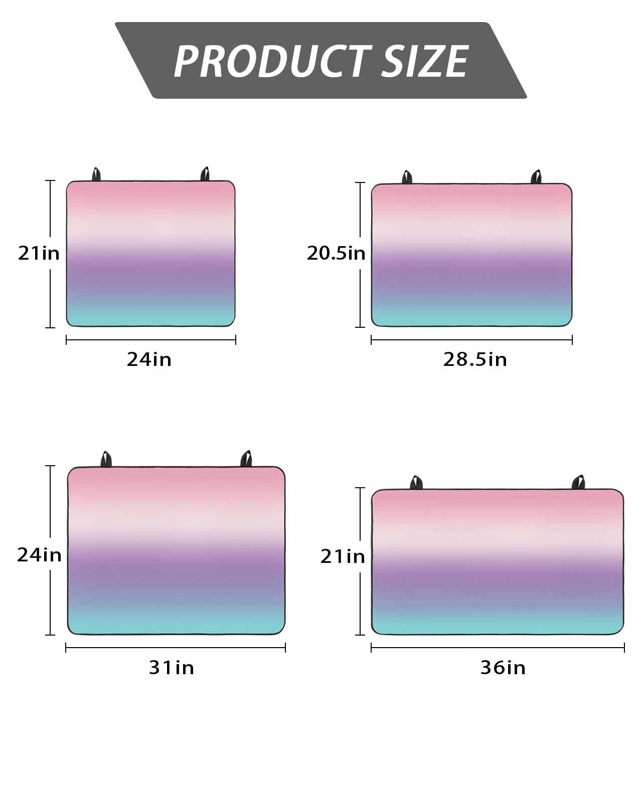 Stove Top Covers for Electric Stove, Pink Purple Teal Ombre Cream Glass Stovetop Cover Protector, Modern Abstract Art Aesthetics Induction Cooktop Protector Oven Mat for Kitchen Countertop 24"x21"