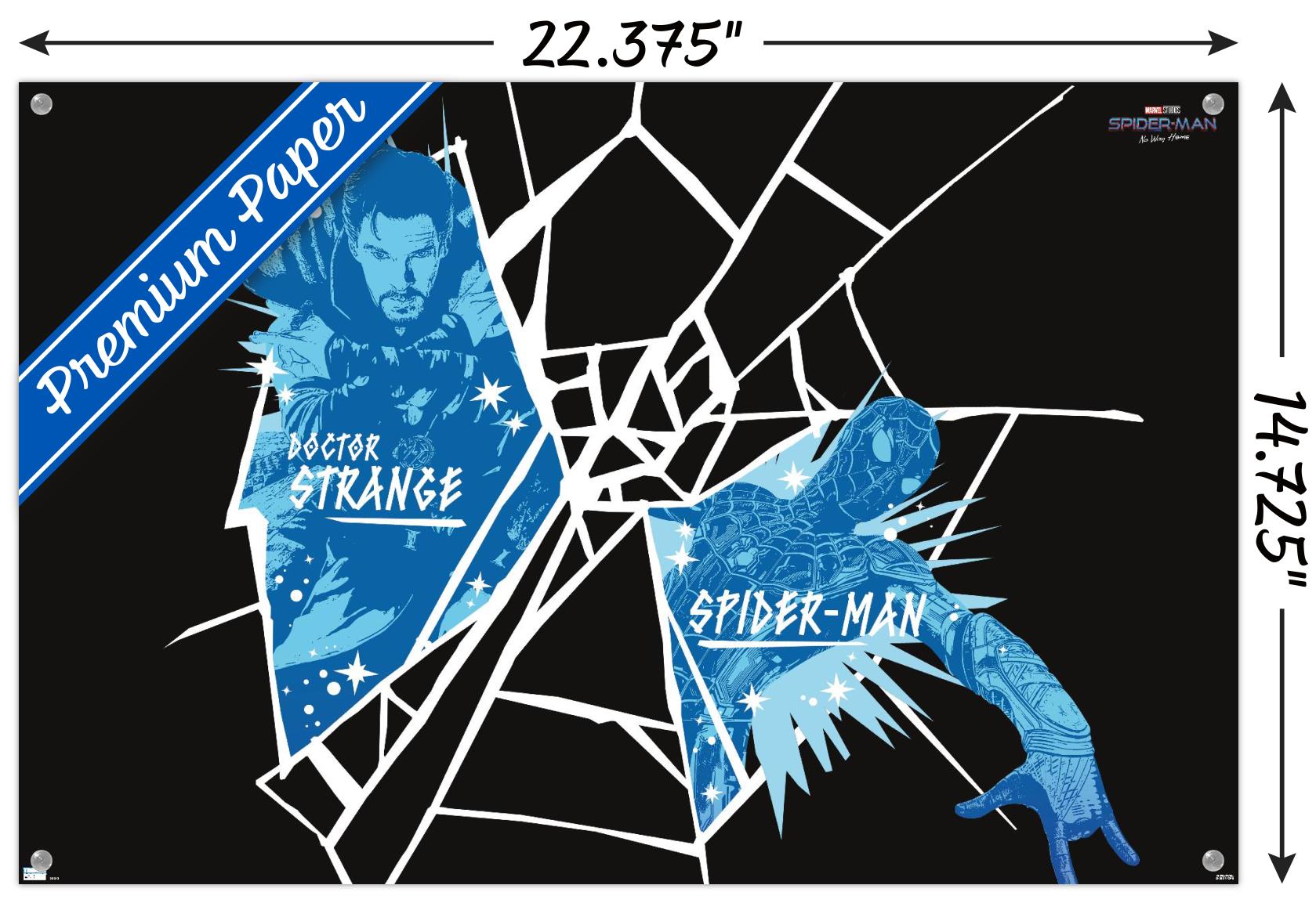 Marvel Spider-Man: No Way Home - Web Wall Poster with Pushpins, 14.725" x 22.375"
