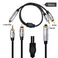 thumbnail image 4 of Cable Divisor De Sonido, Compacto De Baja Pérdida Chapado En Oro De 1,6 Pies Hembra A Macho Plug And Play Cable De 6,35 Mm A 3,5 Mm Para Altavoz Para Mezclador, 4 of 8