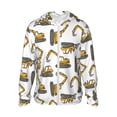 thumbnail image 1 of KLL Sweat à Capuche Extérieur Imprimé Excavateur Drôle pour Hommes et Femmes, Protection Solaire UPF 50+, Manches Longues, Pêche, Randonnée, Performance, 3TG, 1 of 1