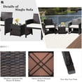 thumbnail image 3 of RONG-3 3 Piece Outdoor Bistro Set, PE Wicker Patio Conversation Set with Side Storage Table with Door, Soft Cushions and Protective Cover, Outdoor Sofa and Table Set, 3 of 8