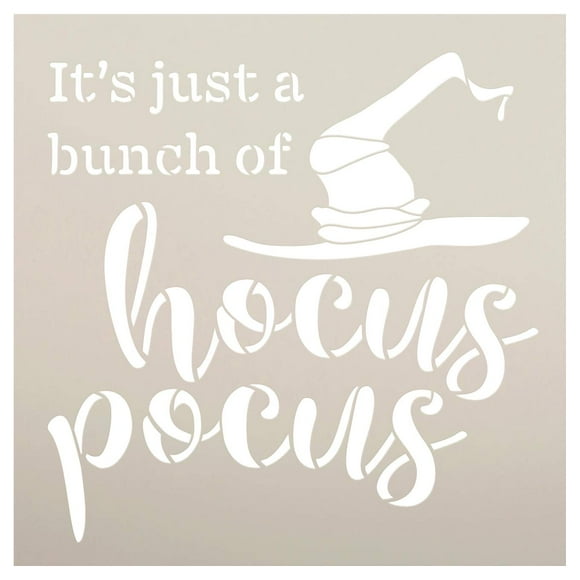 MagicCraft Stencil Kit: Hocus Pocus Hat Design for DIY Home Decor - Reusable Template, 12x12 inch Size