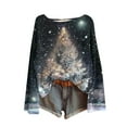 thumbnail image 6 of yoeyez Ugly Christmas Sweater Women Xmas Knit Pullover Sparkly Christmas Tree Shirts Dropped Long Sleeve Fall Crochet Sweater Tops Holiday Clothes, 6 of 6