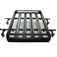 thumbnail image 2 of Ikon Motorsports 50x35x5 Inch Roof Top Cargo Luggage Carrier With Cross Bar Aluminum Black, 2 of 8
