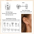 thumbnail image 3 of DESIGNICE 15 Pairs Flatback Stud Earrings for Women,Surgical Steel Material Cartilage Earrings for Women,Nickel Lead Free Hypoallergenic Earrings for Sensitive Ears Women,Silver, 3 of 7