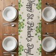 thumbnail image 6 of St. Patrick's Day Table Runner - 36 Inch Long, Kitchen Dining Table Runner Dresser Scarves, Lucky Shamrocks Boots Green Leaves Retro Farmhouse Decor for Coffee Tables Wedding Party Banquet, 6 of 8