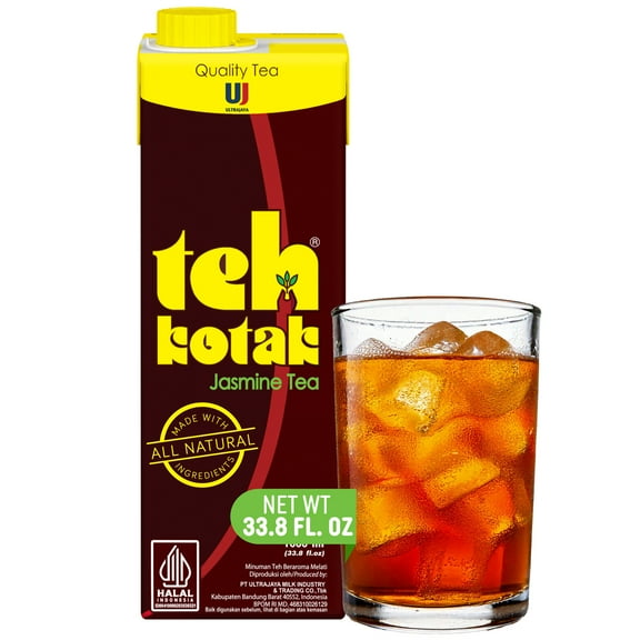 Teh Kotak Natural Jasmine Tea, All Natural Ingredients, Halal Certified, 33.8 fl oz (pack of 1)