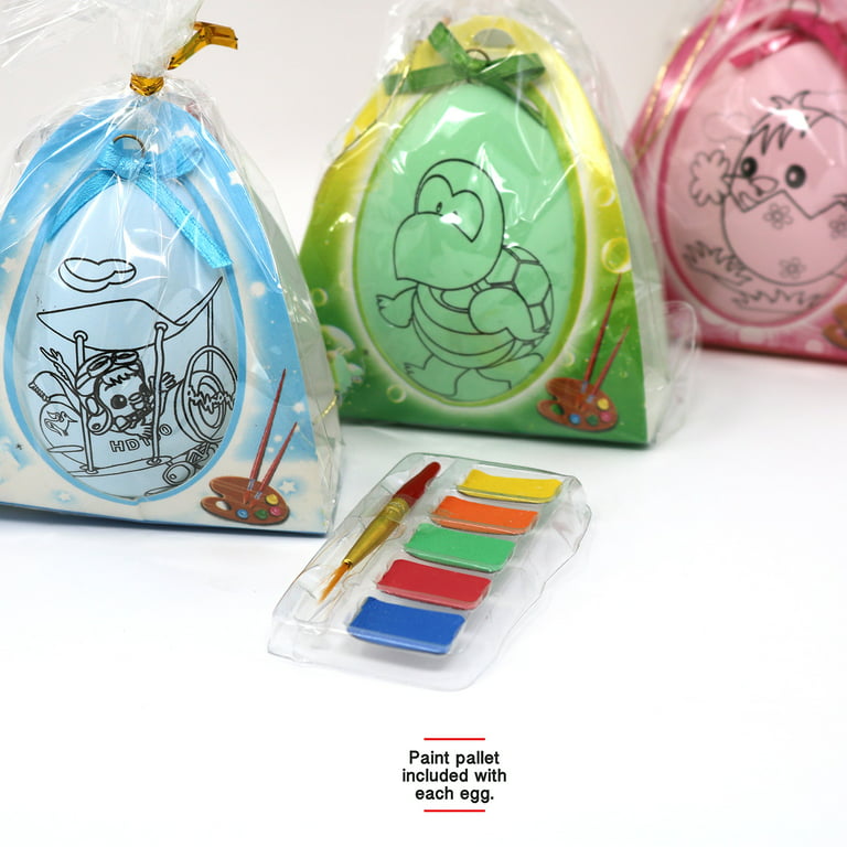 12 Pack Easter Egg Ornaments Paint Craft For Kids- Easter Basket