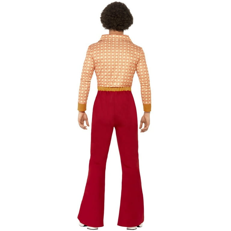 70s Authentic Guy Costume Adult Red Orange 70s Authentic Guy Costume Adult Red Orange